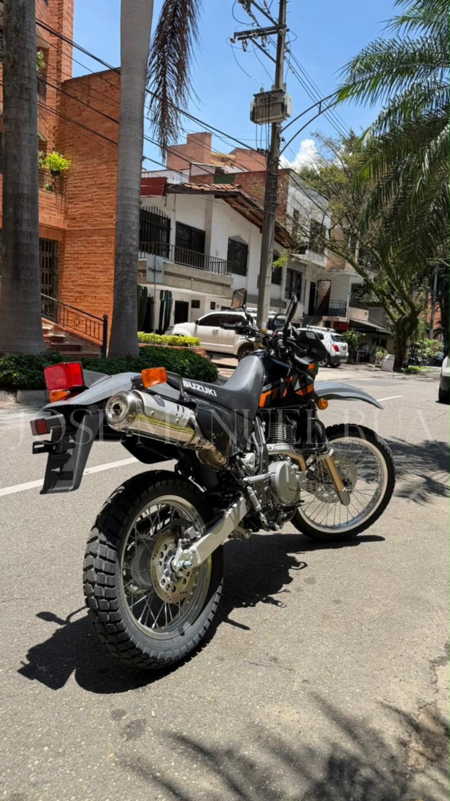 Motocicleta utilizada en el caso demostrativo de José Rua